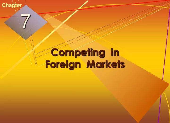 competing in foreign markets