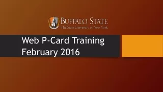 Web P-Card Training February 2016