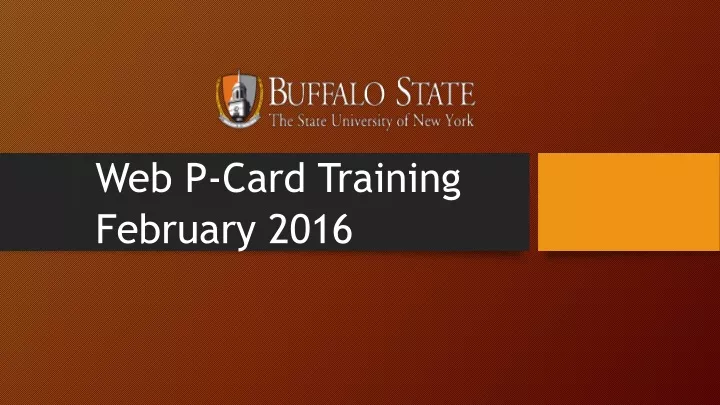 web p card training february 2016