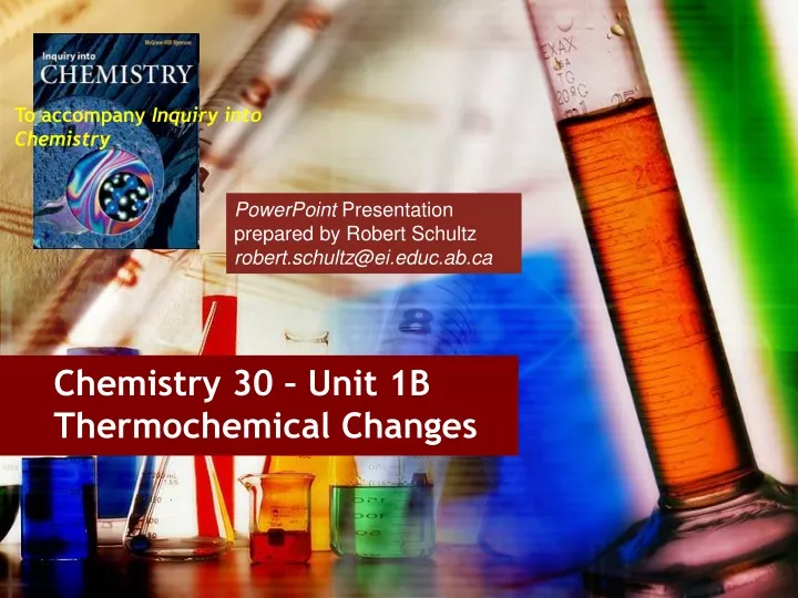 chemistry 30 unit 1b thermochemical changes
