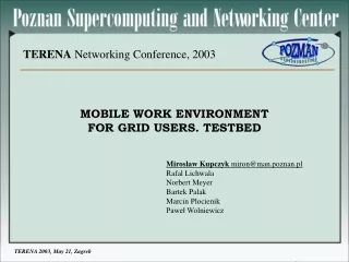 TERENA  Networking Conference, 2003