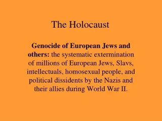 The Holocaust