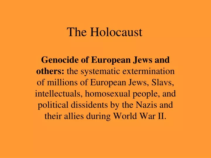 the holocaust