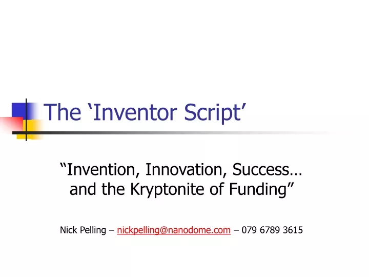 the inventor script