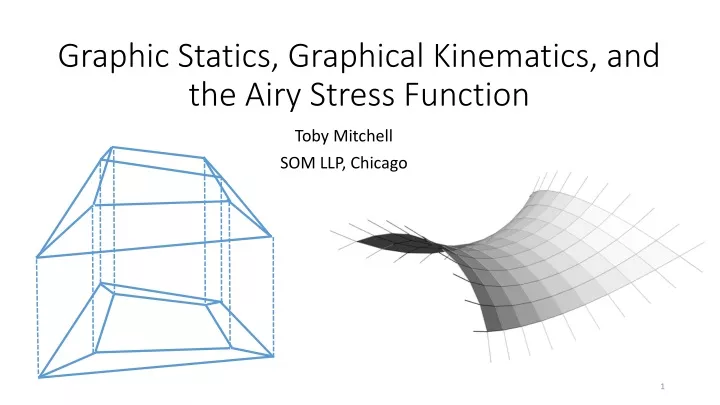 graphic statics graphical kinematics and the airy stress function