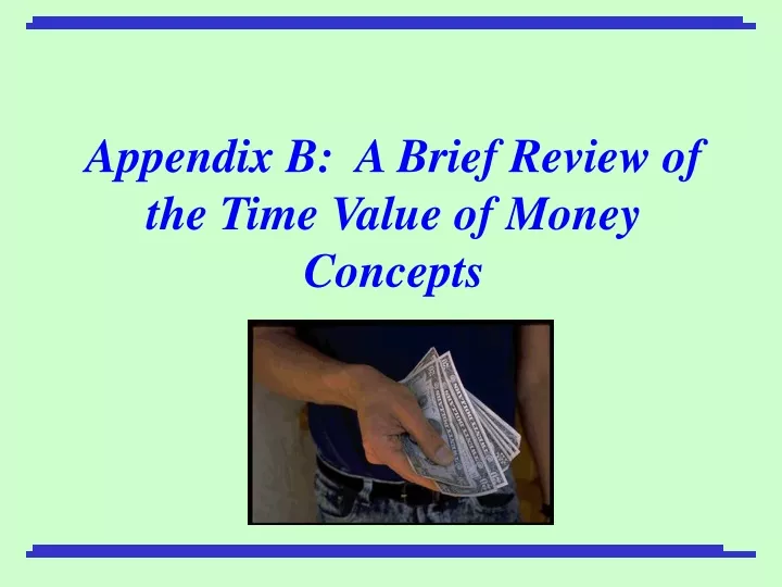 appendix b a brief review of the time value of money concepts