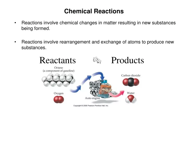 reactants products