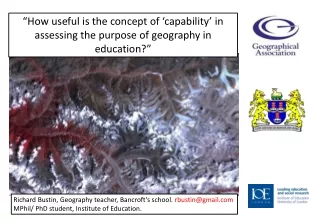 “How useful is the concept of ‘capability’ in assessing the purpose of geography in education?”