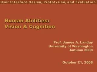 Human Abilities:  Vision &amp; Cognition