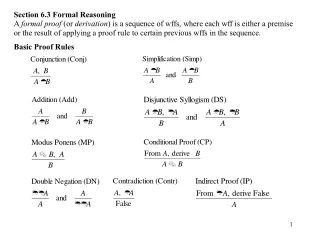 Section 6.3 Formal Reasoning