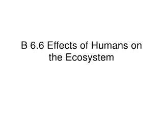 B 6.6 Effects of Humans on the Ecosystem