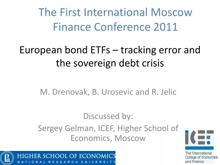 european bond etfs tracking error and the sovereign debt crisis