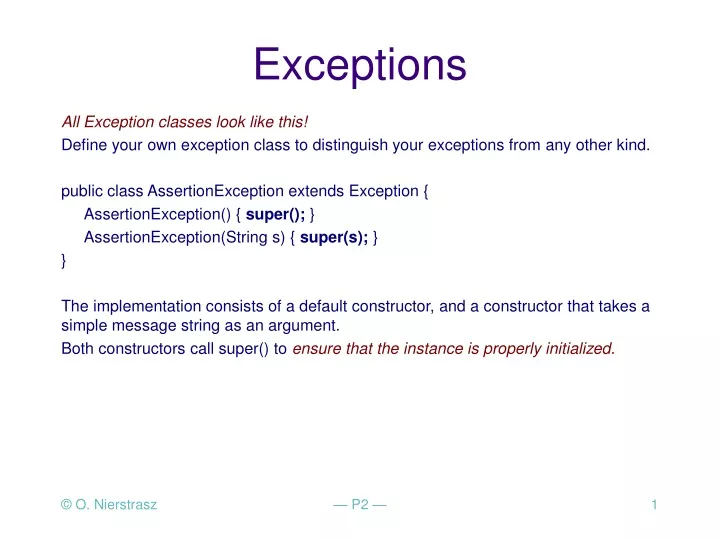 exceptions