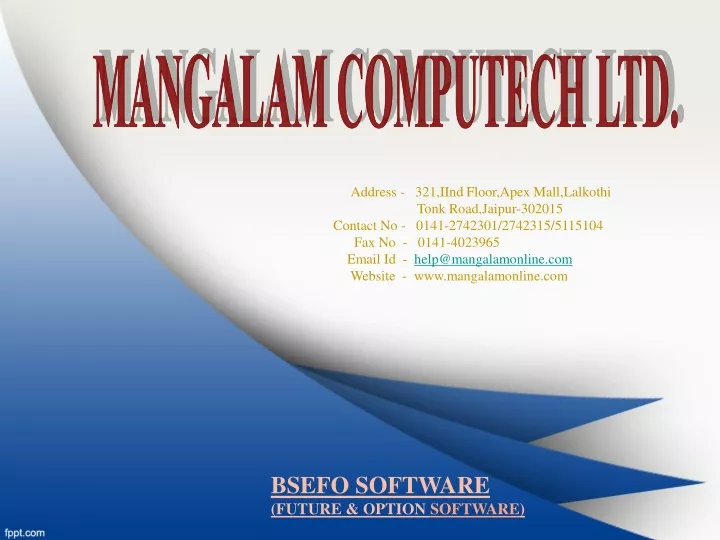 mangalam computech ltd