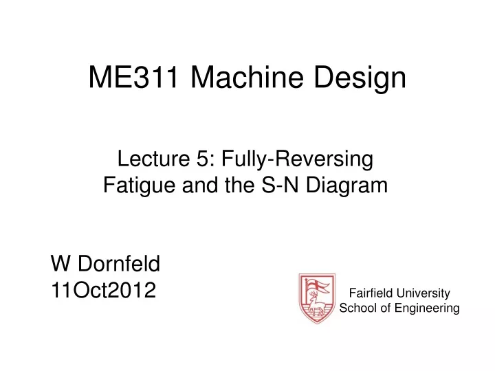 me311 machine design