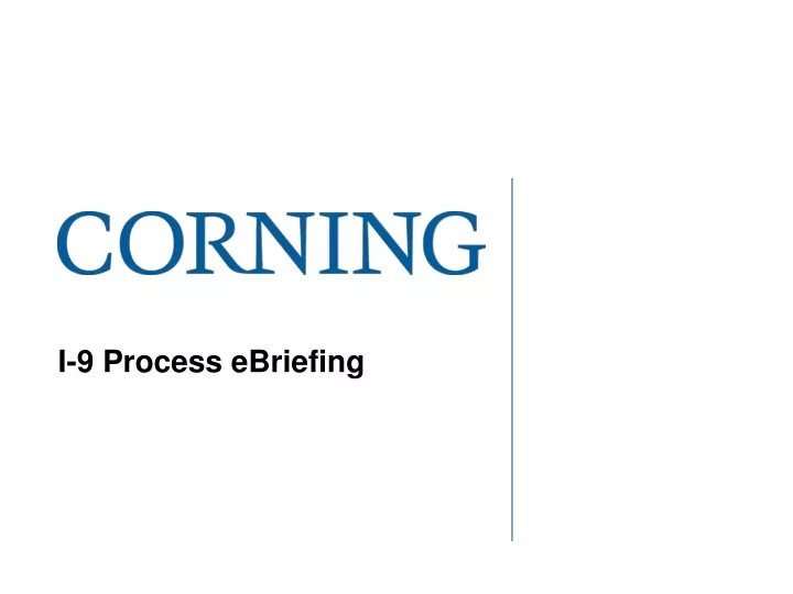 i 9 process ebriefing