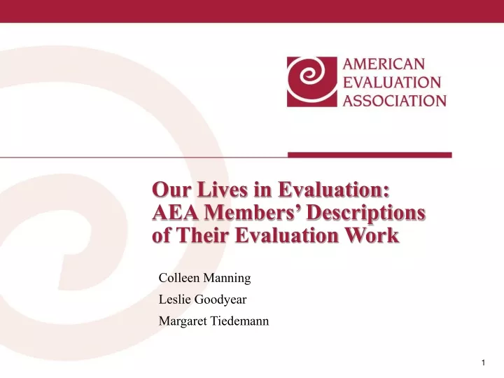 our lives in evaluation aea members descriptions of their evaluation work