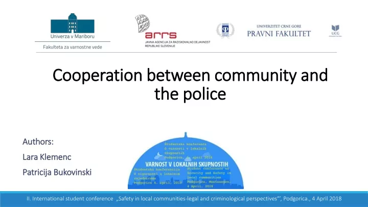 cooperation between community and the police