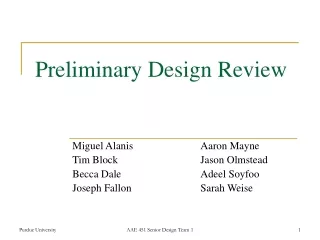 Preliminary Design Review