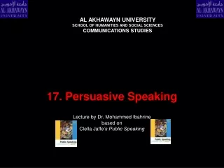 17. Persuasive Speaking
