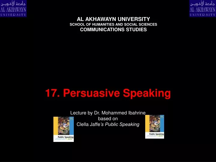 17 persuasive speaking