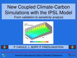 New Coupled Climate-Carbon Simulations with the IPSL Model From validation to sensitivity analysis