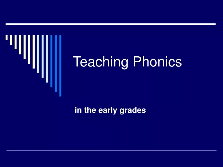 teaching phonics