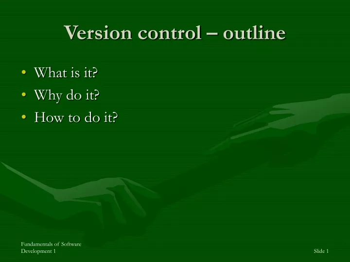 version control outline