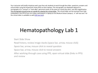 Hematopathology Lab 1
