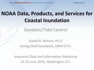 NOAA Data, Products, and Services for Coastal Inundation