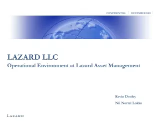 Operational Environment at Lazard Asset Management