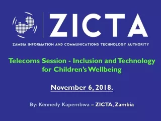 Telecoms Session - Inclusion and Technology for Children’s  Wellbeing November 6,  2018.