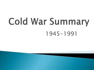 Cold  War Summary
