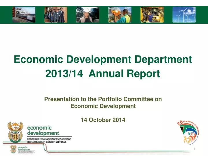 economic development department 2013 14 annual report