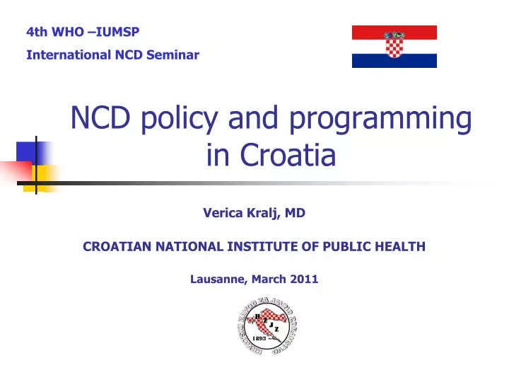 ncd policy and programming in croatia