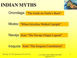 INDIAN MYTHS