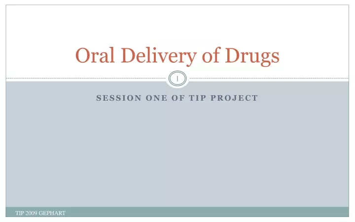oral delivery of drugs