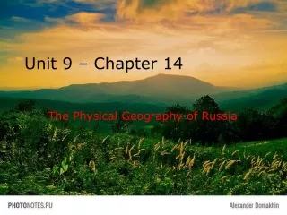 Unit 9 – Chapter 14