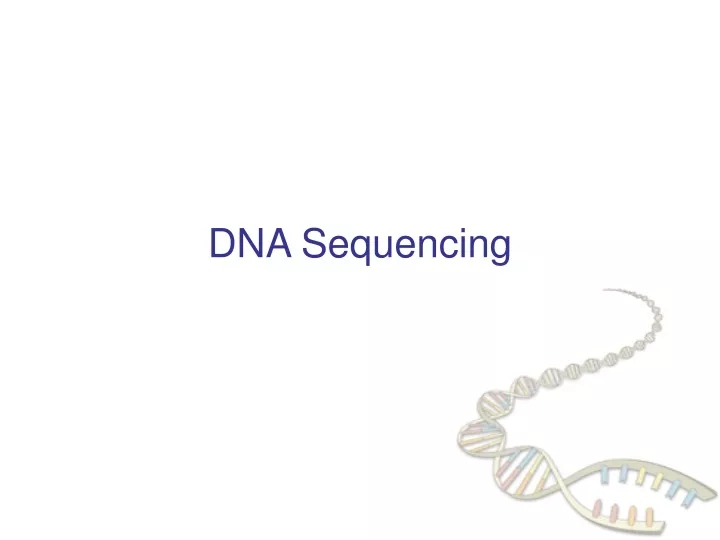 dna sequencing