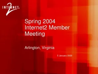 Spring 2004  Internet2 Member Meeting