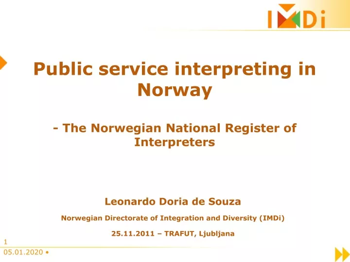 public service interpreting in norway the norwegian national register of interpreters