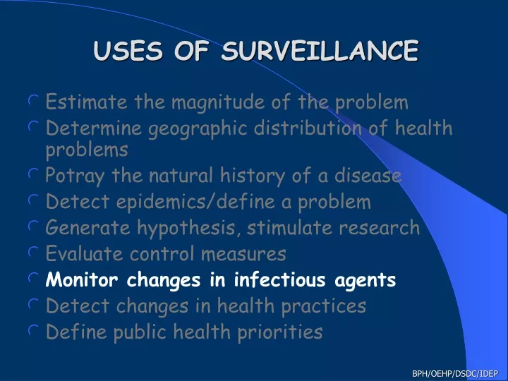 uses of surveillance