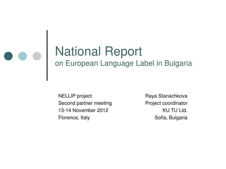 national report on european language label in bulgaria