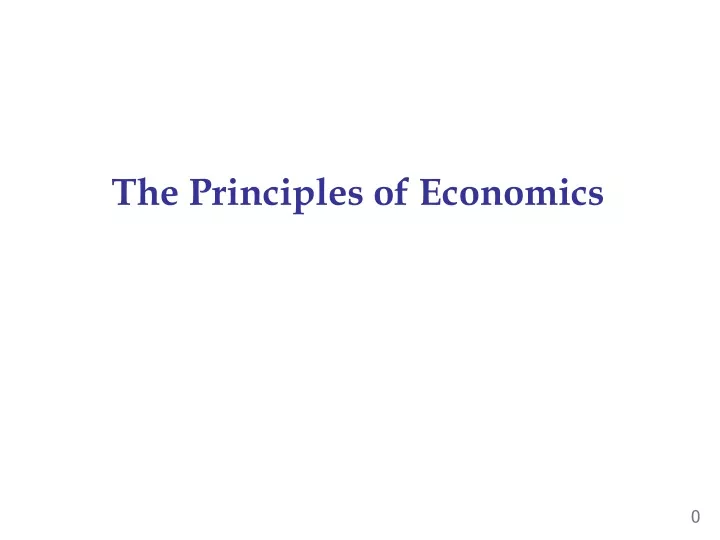 the principles of economics