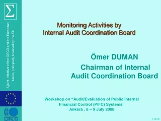 Monitoring Activities by Internal Audit  Coordination  Board