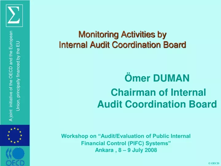 monitoring activities by internal audit coordination board