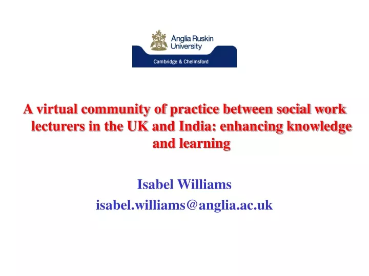 a virtual community of practice between social