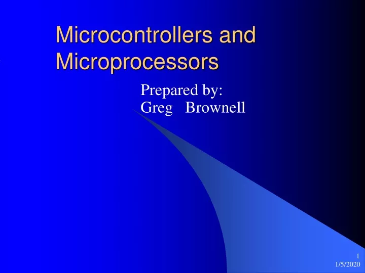 microcontrollers and microprocessors