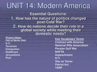 UNIT 14: Modern America
