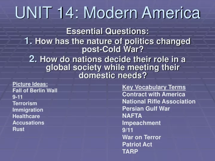 unit 14 modern america